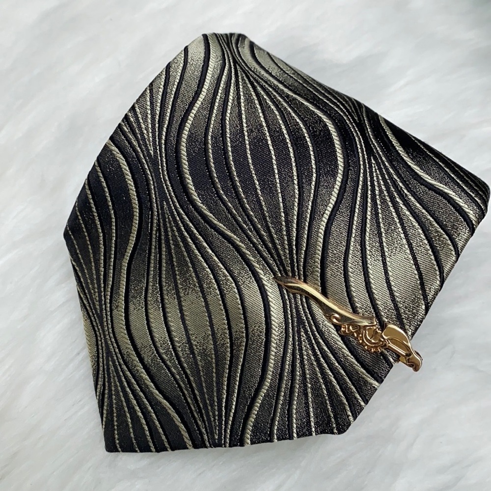 Vintage Silk necktie+clip 👔